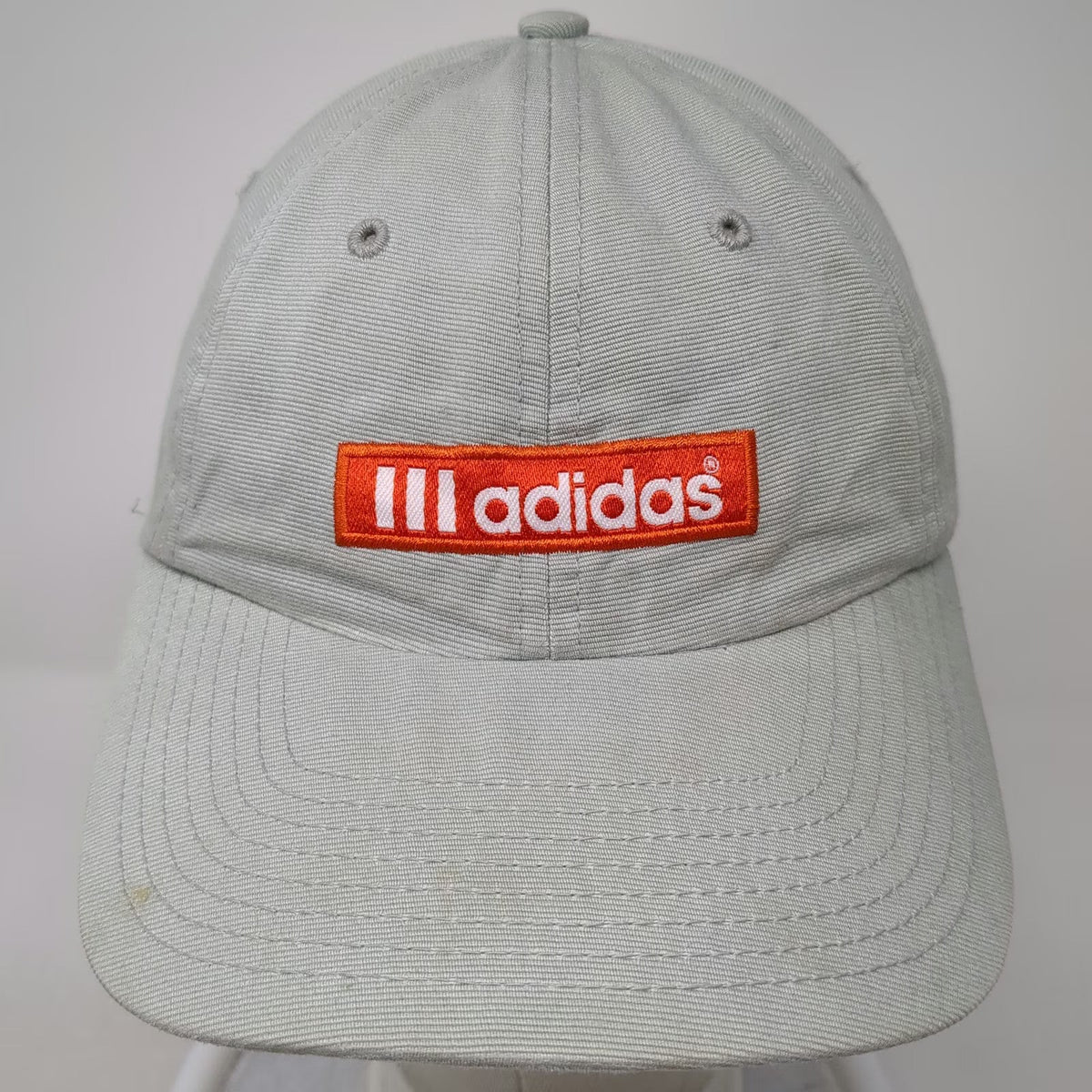 Adidas Baseball Cap Gray One Size Slideback Cotton Logo Patch Mountain Logo Hat