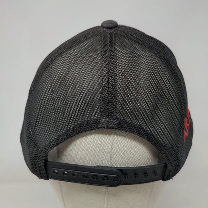 Ariat Snapback Mesh Back Trucker Hat Gray One Size Embroidered 6 Panel
