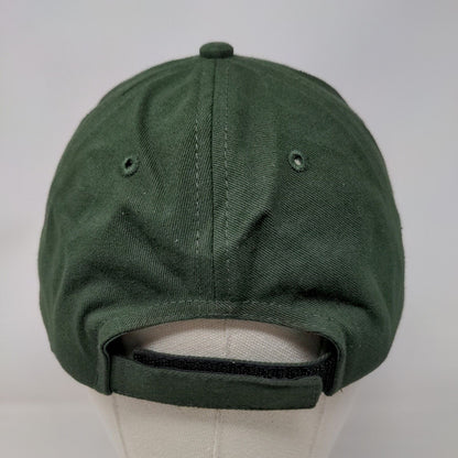 Los Toros Strapback Hat Green One Size Embroidered Vented Holes 6 Panel Cotton