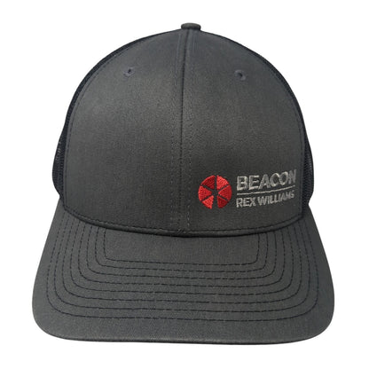 Beacon Rex Williams Snapback Baseball Cap Gray OS Adjustable Mesh Richardson