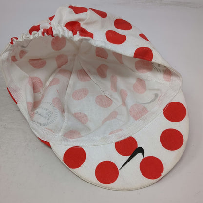 Nike Baseball Cap White Red Polka Dot Tour De France One Size Hat Elastic Back
