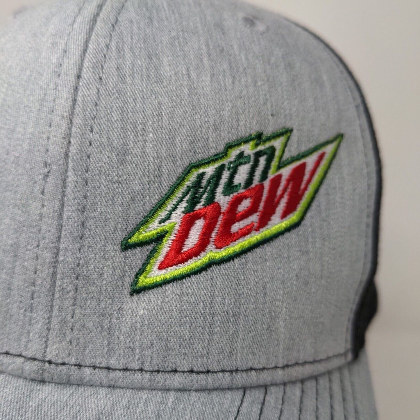 Richardson Men's Snapback Hat Style 312 Gray Black Mtn Dew Logo 2022