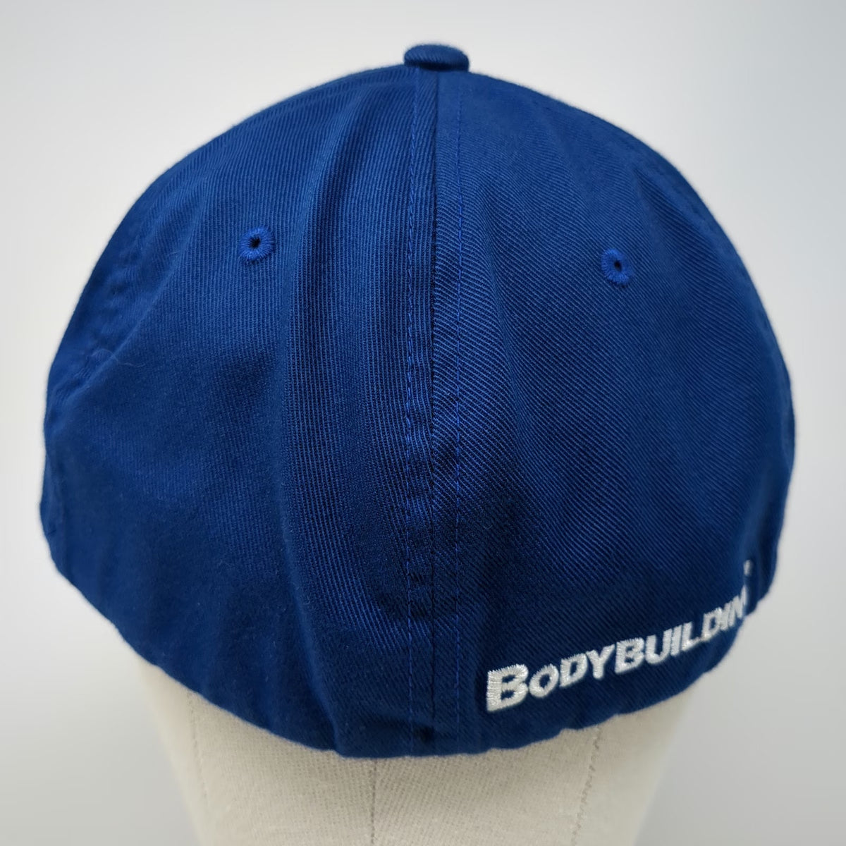 Flexfit Baseball Cap Blue XL Fitted Bodybuilding Logo Stretch Fit Hat