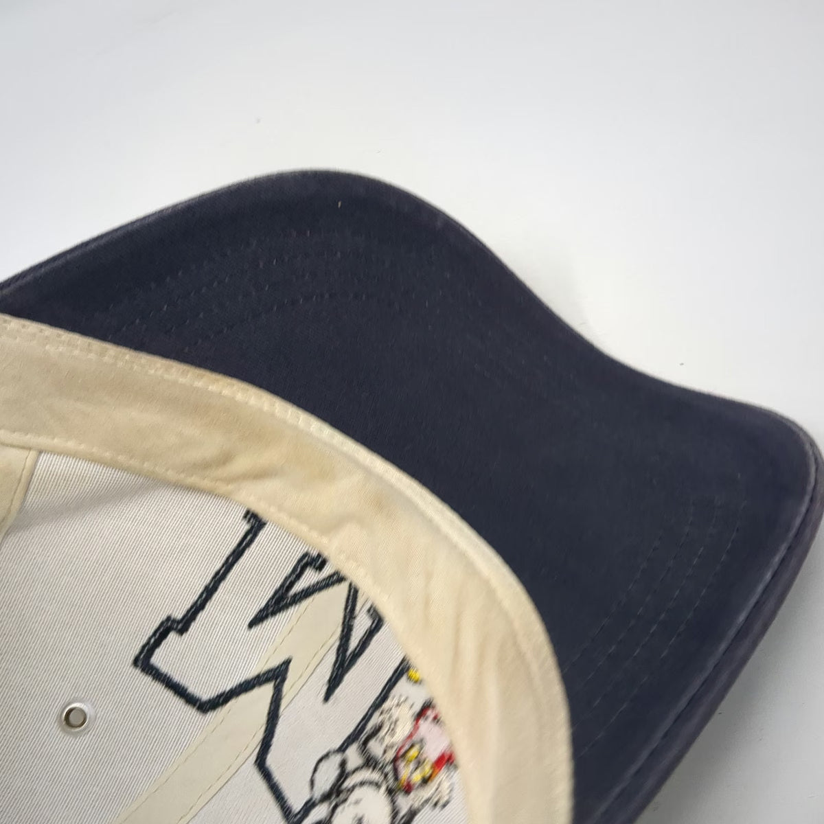 Disneyland Resort Mickey Mouse M Beige Blue One Size Baseball Cap Hat Strapback