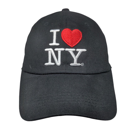 I Love NY Slideback Hat Black OSFA Embroidered Adjustable 6 Panel