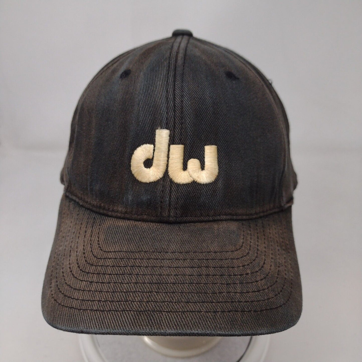 DW Embroidered Logo Fitted Hat Black L-XL Flexfit Yupoong 6 Panel