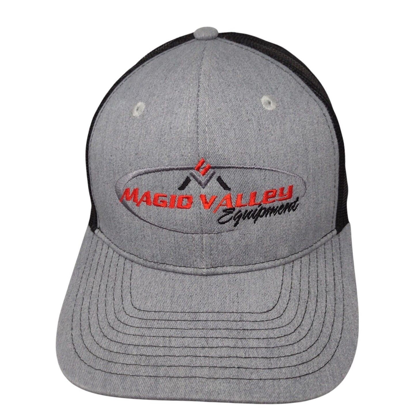 Magic Valley Equipment Snapback Trucker Hat Gray OSFA Mesh Back