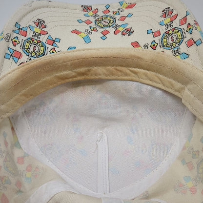 Billabong 5 Panel Beige Geometric Tribal One Size Hat Slideback All Over Pattern