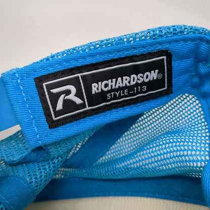 Richardson White Blue Trucker Hat One Size Rope Sage Fly Fishing Tarpon Fish