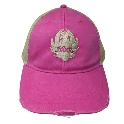 Hank Snapback Trucker Hat Multicolor OS Adjustable Mesh Back Distressed Adams