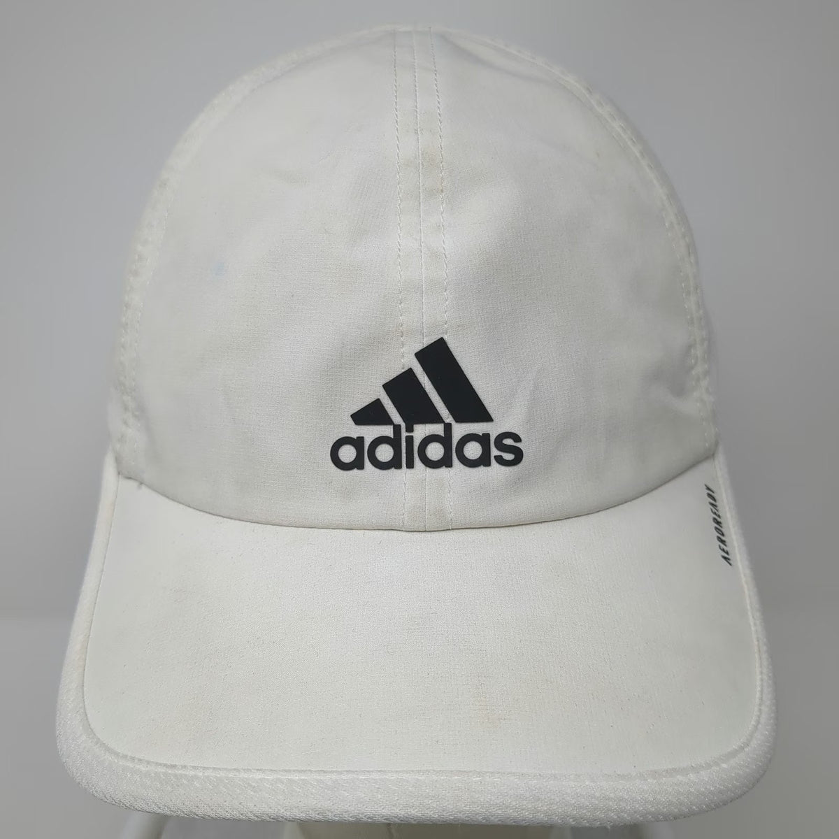 Adidas Baseball Cap White One Size AEROREADY Performance Golf Strapback Hat Gray