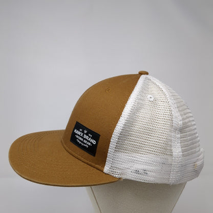 Hawx Brand Work Gear Snapback Mesh Back Trucker Hat Brown One Size