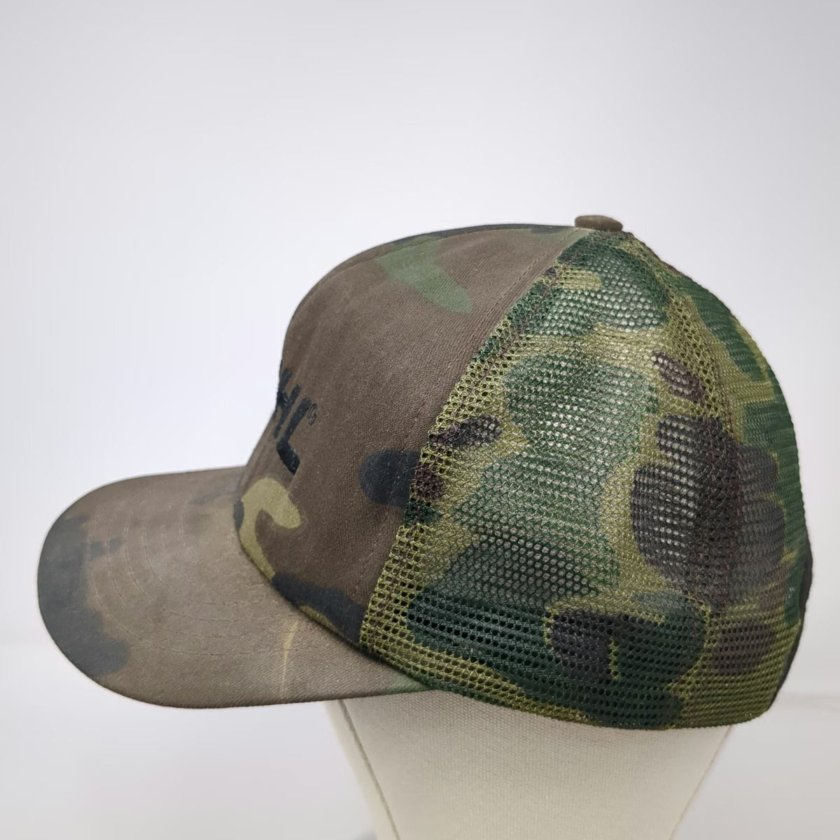 Swingster Trucker Hat Green Camo Vintage Mesh Back STIHL Logo Snapback USA