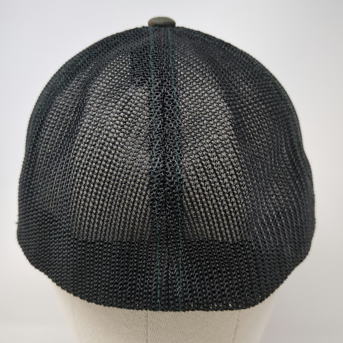 Richardson Baseball Cap Green Black XL Hawktech Logo Patch Camo Mesh Flexfit Hat