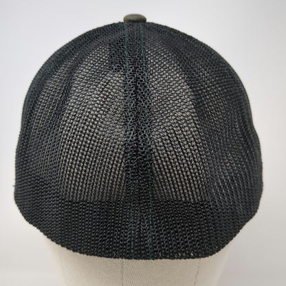 Richardson Baseball Cap Green Black XL Hawktech Logo Patch Camo Mesh Flexfit Hat