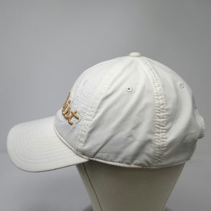 Titleist Baseball Cap White One Size Gold Script Raised Embroidery Bank Logo hat