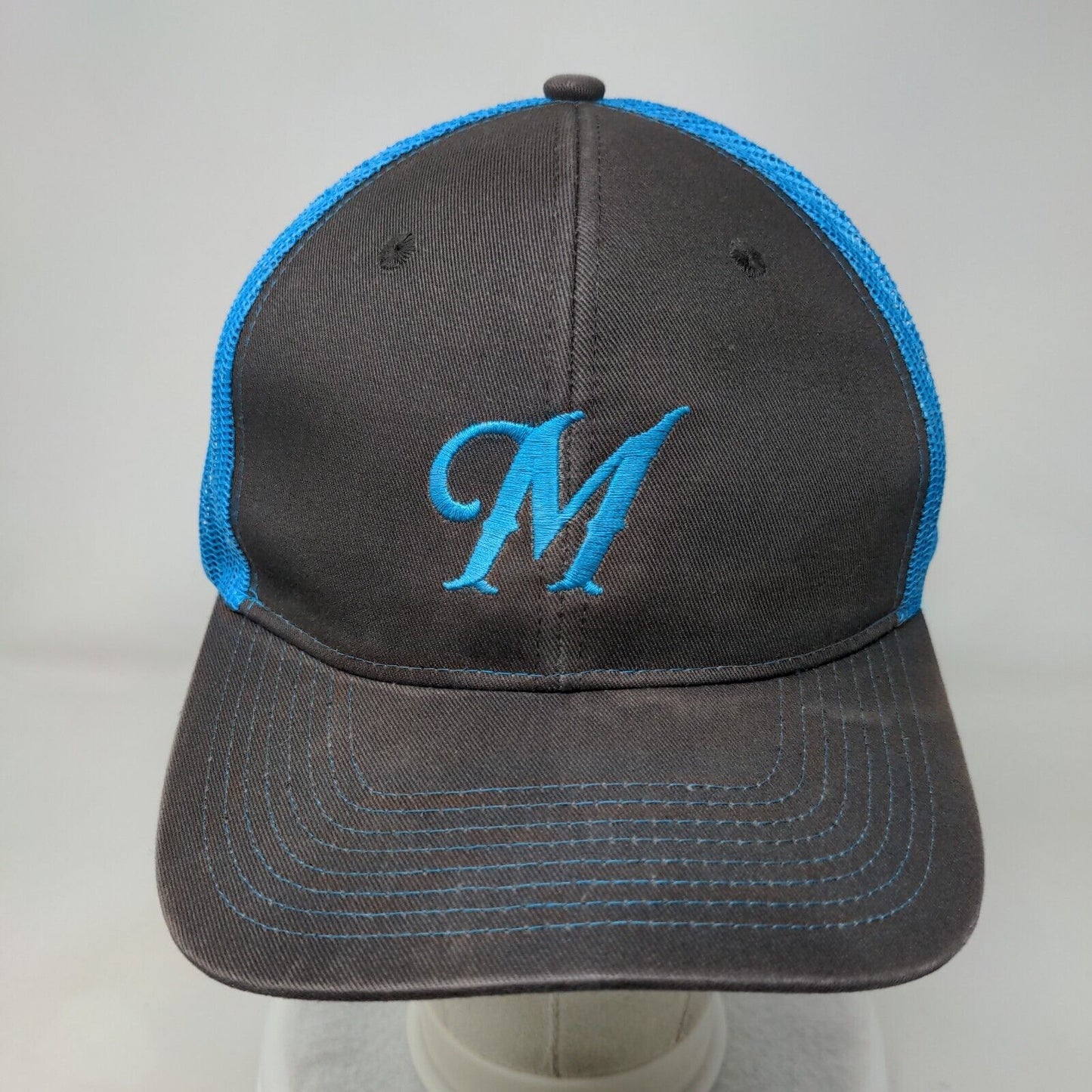 Letter M Snapback Mesh Back Trucker Hat Multi One Size Port Authority