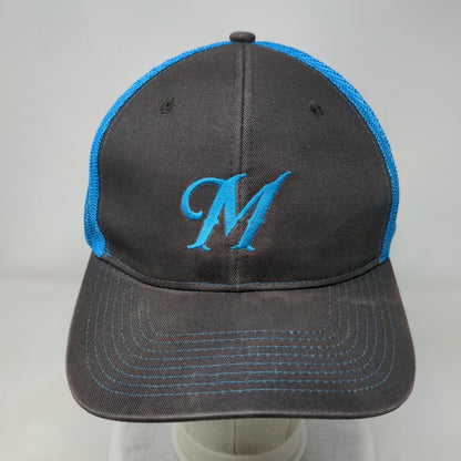 Letter M Snapback Mesh Back Trucker Hat Multi One Size Port Authority