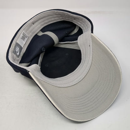 Nike Baseball Cap Blue M Fitted Embroidered Swoosh Logo Breathable Hat Vintage