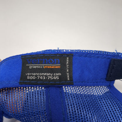 Corwin Ford Strapback Mesh Back Trucker Hat Blue One Size Embroidered