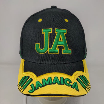 JA Jamaica Strapback Hat Multicolor Size 58 cm Adjustable Vented Holes 6 Panel
