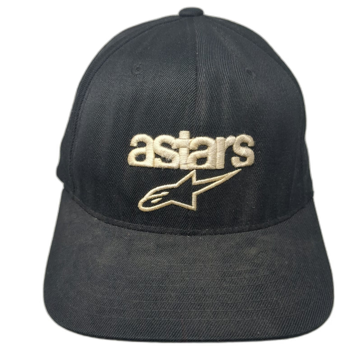 Alpinestars Baseball Cap Black 7 1/4 Astars Logo Flexfit Motorsports Gear Hat