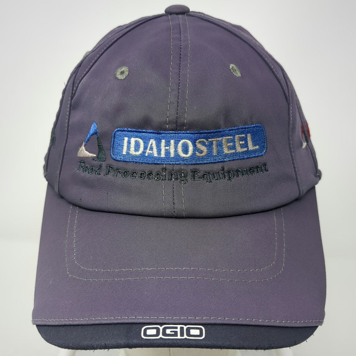 OGIO Baseball Cap Purple One Size Idaho Steel Reyco Kiremko Logo Slideback Hat