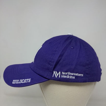 Northwestern University Men's Strapback Hat Purple Embroidered Logo Adjustable