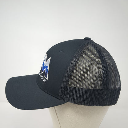 WM Western Mountain Est 1972 Snapback Trucker Hat Black OS Mesh Back Yupoong
