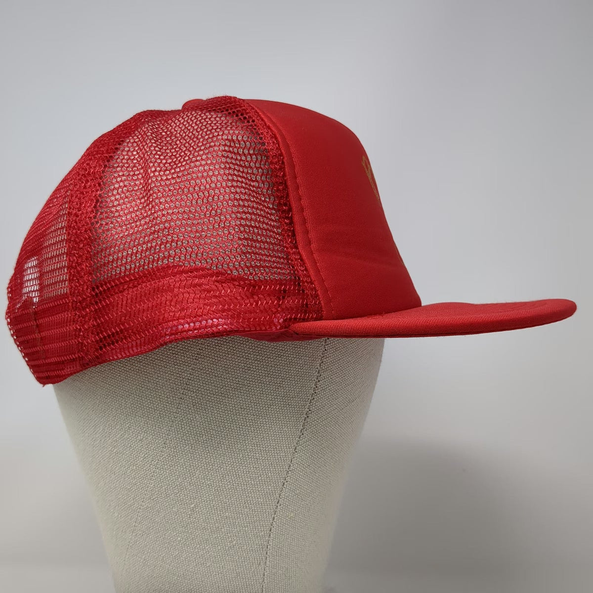 Otto Trucker Hat Red One Size Rawhide Cycles Mesh Snapback Foam Gold Glitter