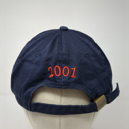 USA Flag 2001 Slideback Hat Blue One Size Solid Adjustable Embroidered