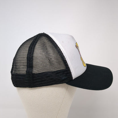 Peace Love Music Snapback Trucker Hat Black Youth 5-10 Years Mesh Back
