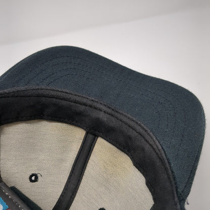 New Era Fitted Hat Blue 6 7/8 Solid Blank 6 Panel Vent Holes Outdoor