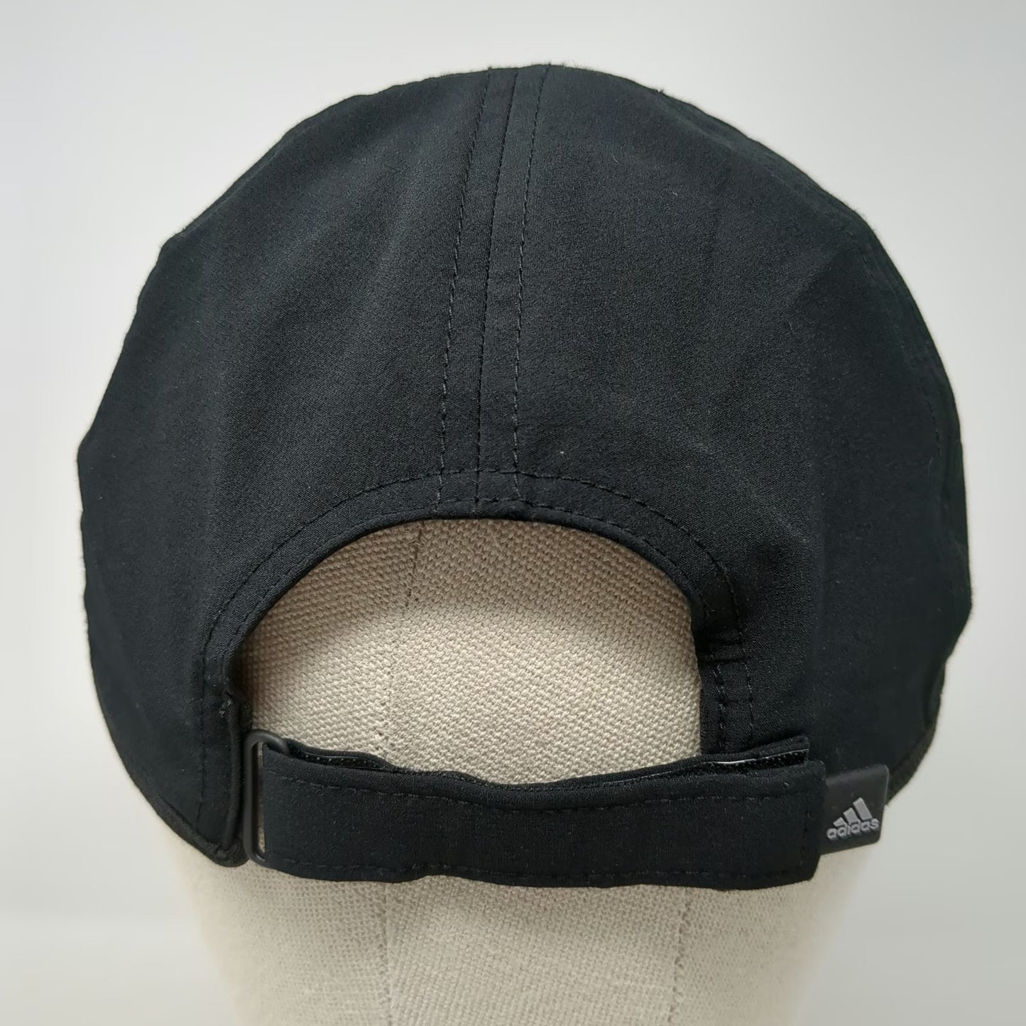Adidas Baseball Cap Black One Size Climalite Strapback Embroidered Logo Hat