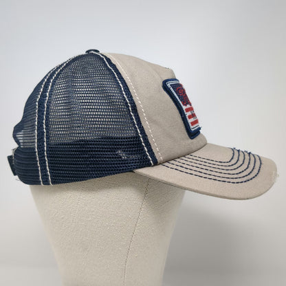 BV3 Merch Reckless Kelly American Flag Baseball Cap One Size Beige Mesh Back Hat