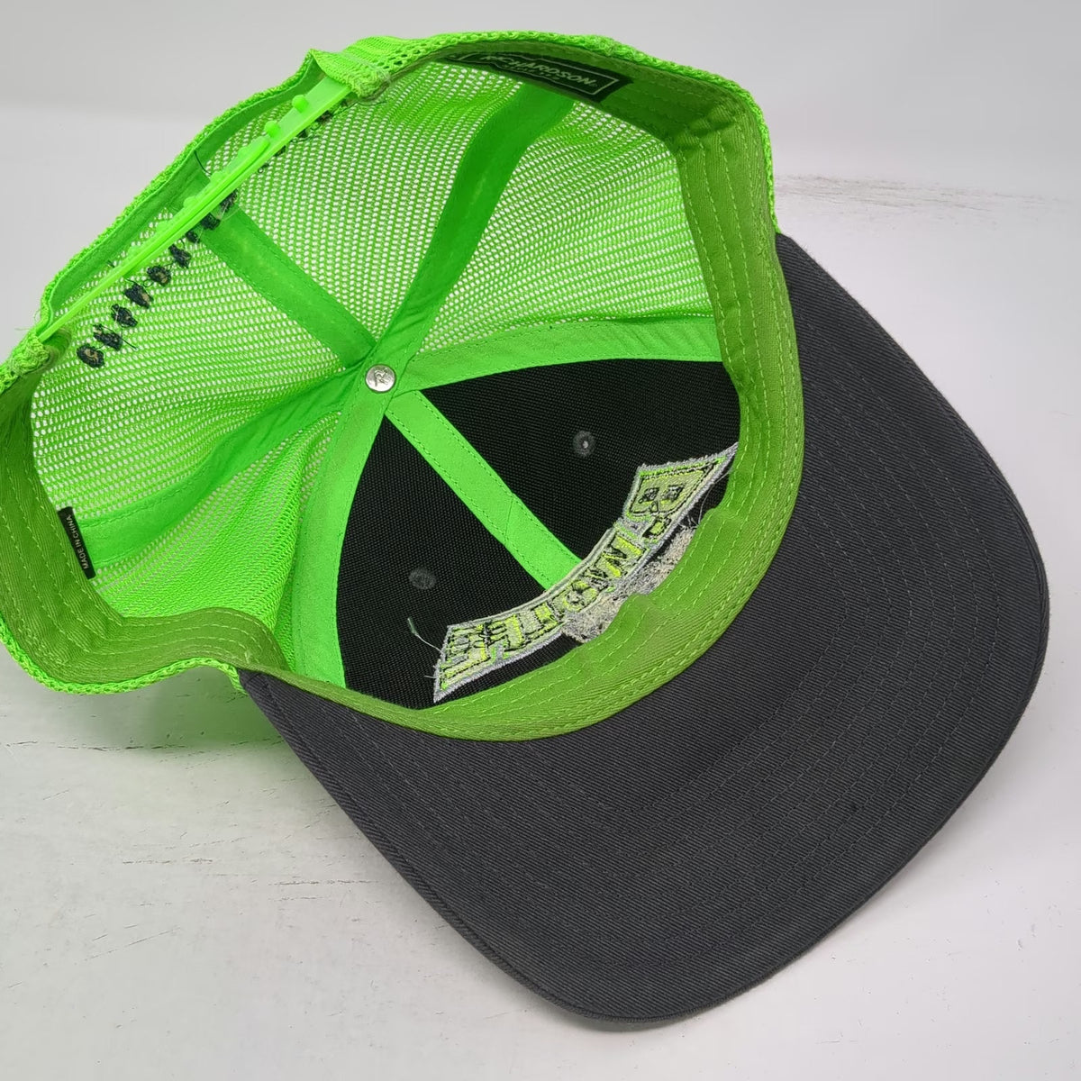 Richardson Gray Green Trucker Hat One Size B. Wolfe Semi Truck Grandview Idaho