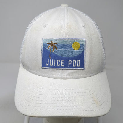 The Game White Trucker Hat One Size Snapback Juice Pod Palm Tree Mesh Back