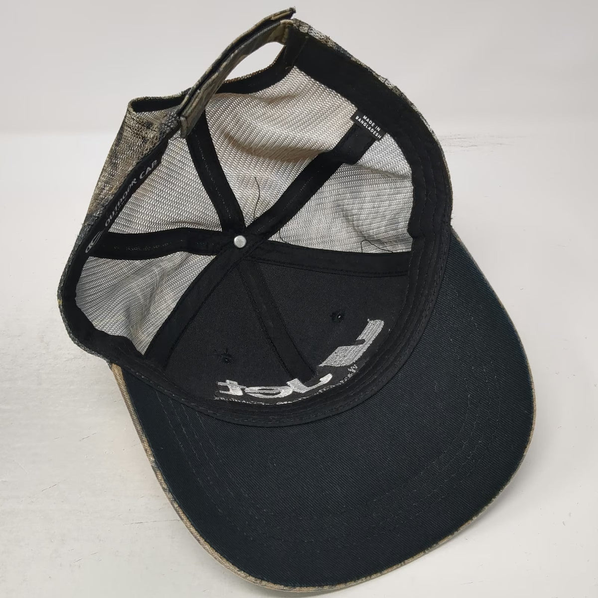 Outdoor Cap Baseball Cap Green One Size Camo Mesh Back Jet Wastewater Logo hat