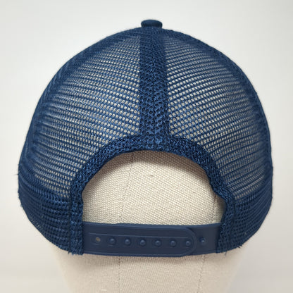 Bank Midwest Snapback Trucker Hat Blue One Size Mesh Back Adjustable
