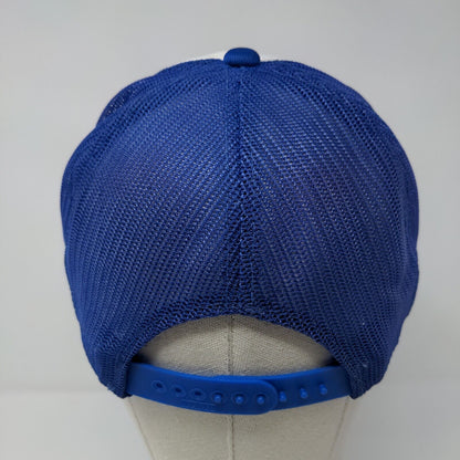 Big Boys Toys Pocatello Idaho Snapback Trucker Hat Blue OSFA Mesh Back Polyester