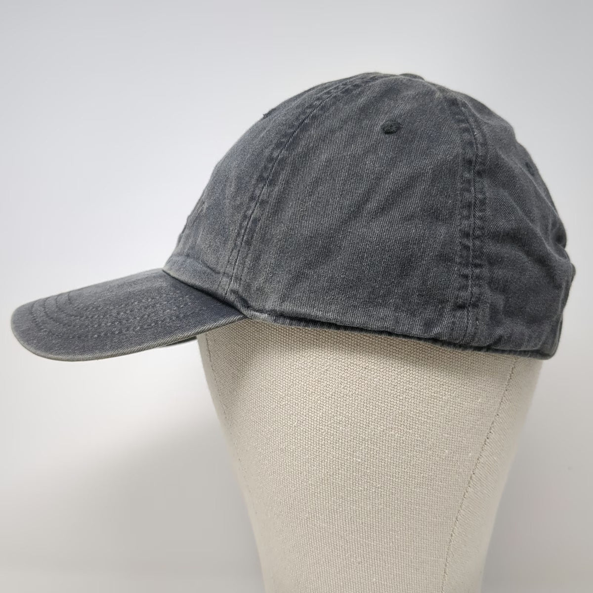 Old Navy Baseball Cap Gray M Washed Cotton Tonal Logo Slideback Hat