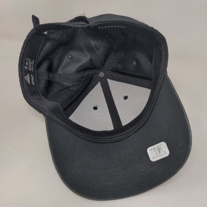 Adidas Strapback Hat Black One Size Adjustable Vented Holes 6 Panel