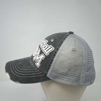 Basketball Mom Strapback Trucker Hat Gray One Size Mesh Back Adjustable