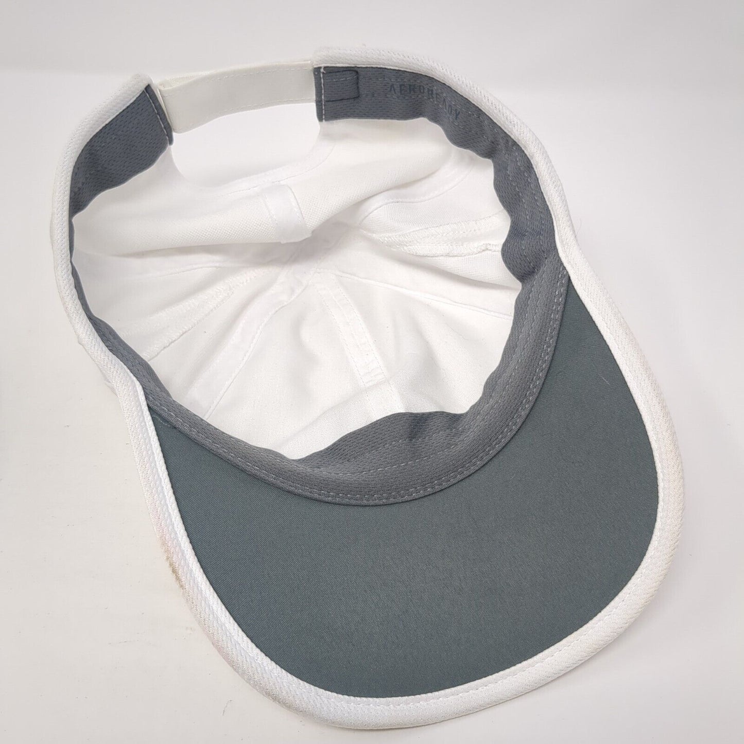 Adidas 3 Stripes Aeroready Strapback Hat White One Size Embroidered