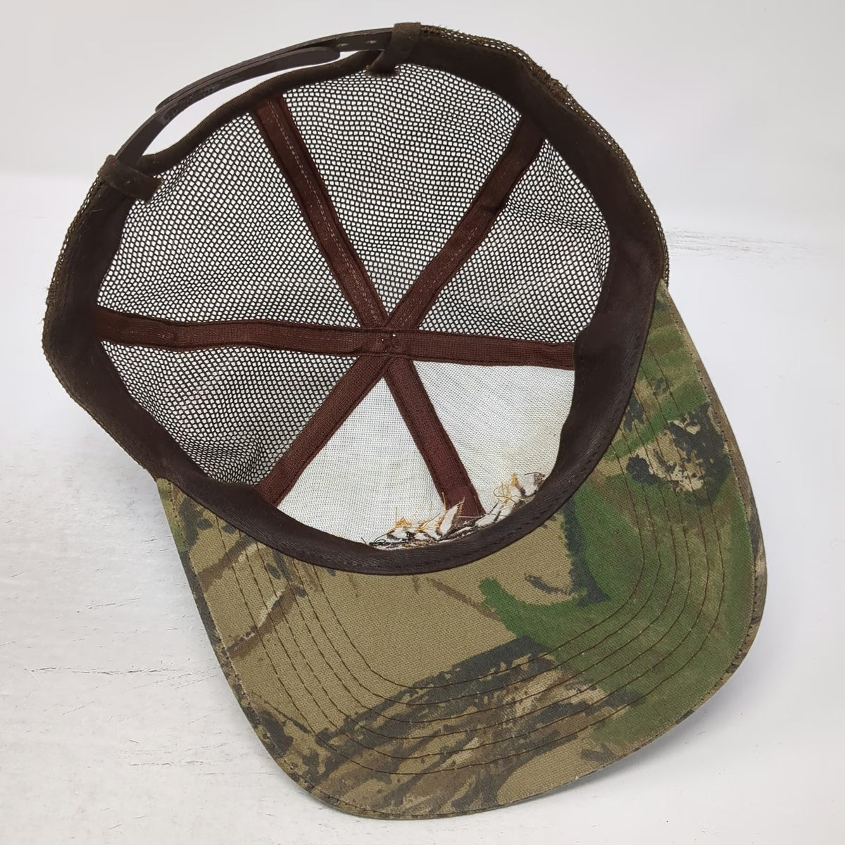 Trucker Hat Brown One Size Camo Elk Pursuit Embroidery Mesh Snapback Hunting