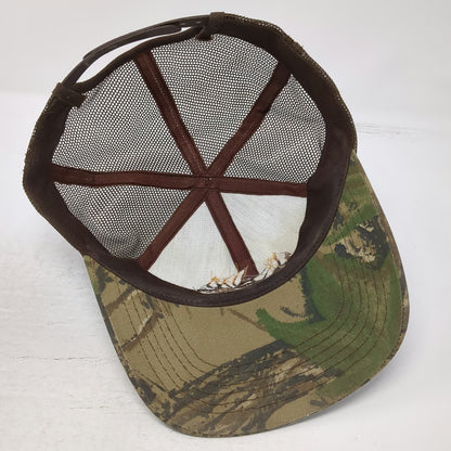 Trucker Hat Brown One Size Camo Elk Pursuit Embroidery Mesh Snapback Hunting