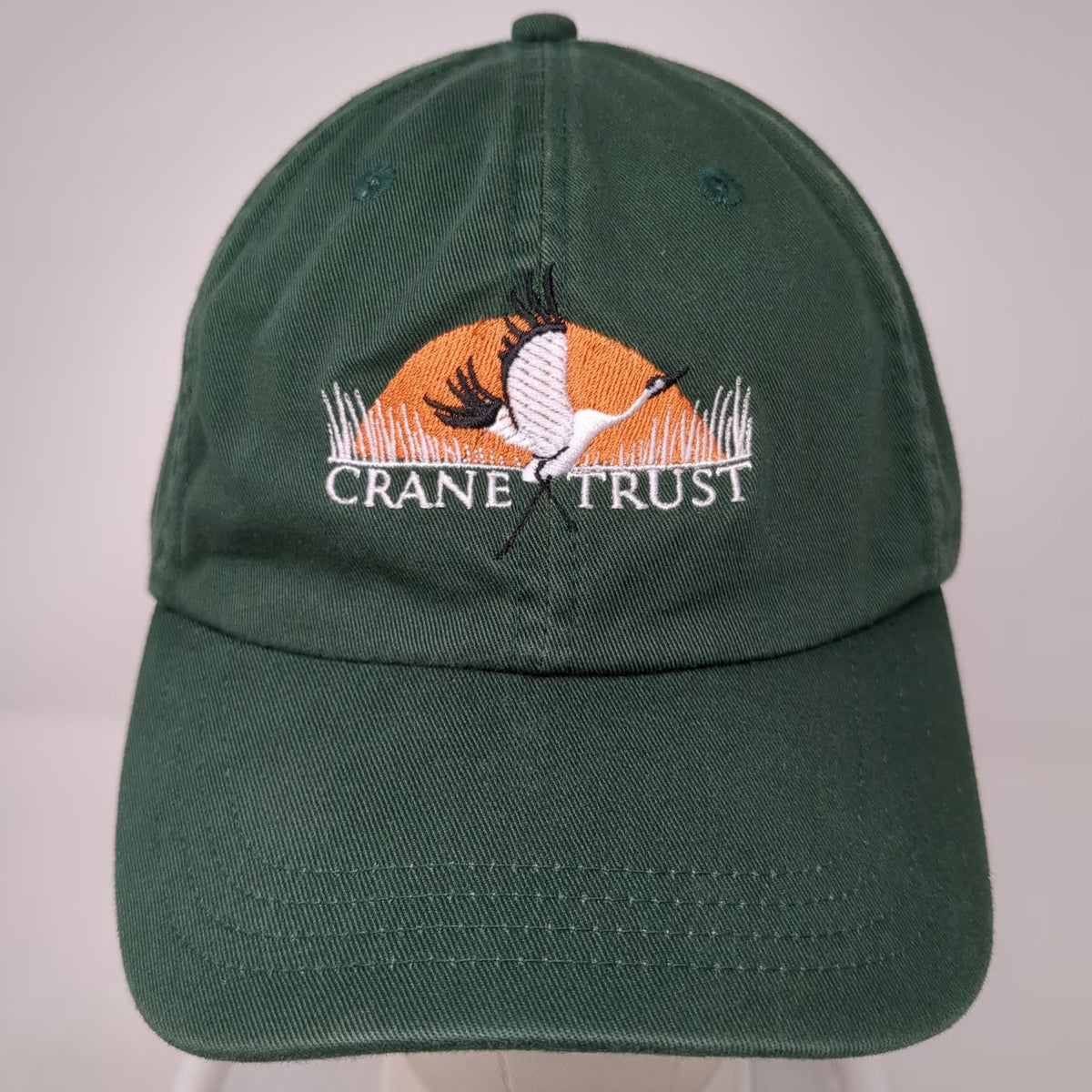 Imperial Baseball Cap Green One Size Crane Trust Embroidered Slideback Hat