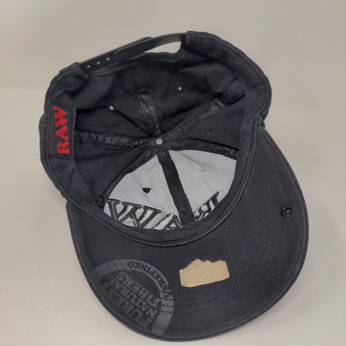 Raw Natural Rolling Papers Snapback Hat Black One Size Embroidered