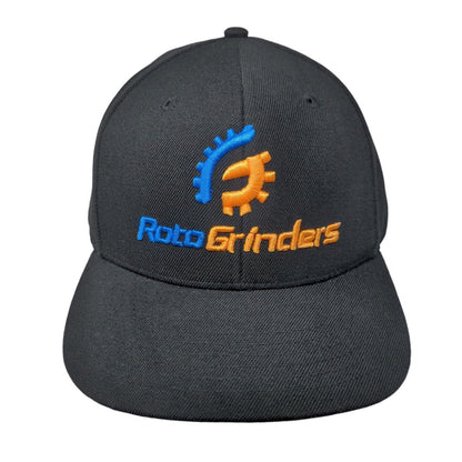 RotoGrinders Snapback Hat Black One Size Embroidered Big Accessories