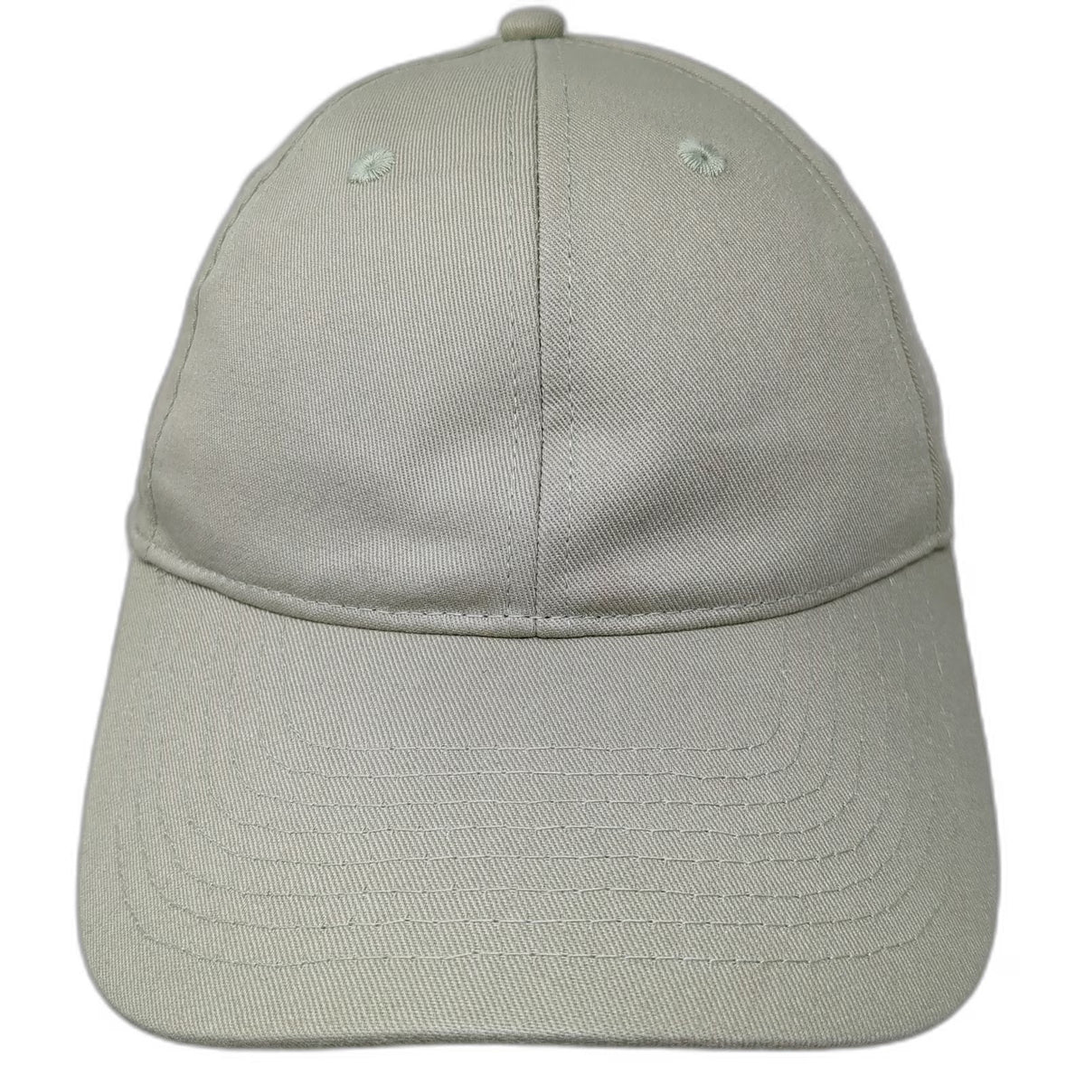 H&M Baseball Cap Green OSFM Plain Cotton Adjustable Slideback Hat Solid Blank